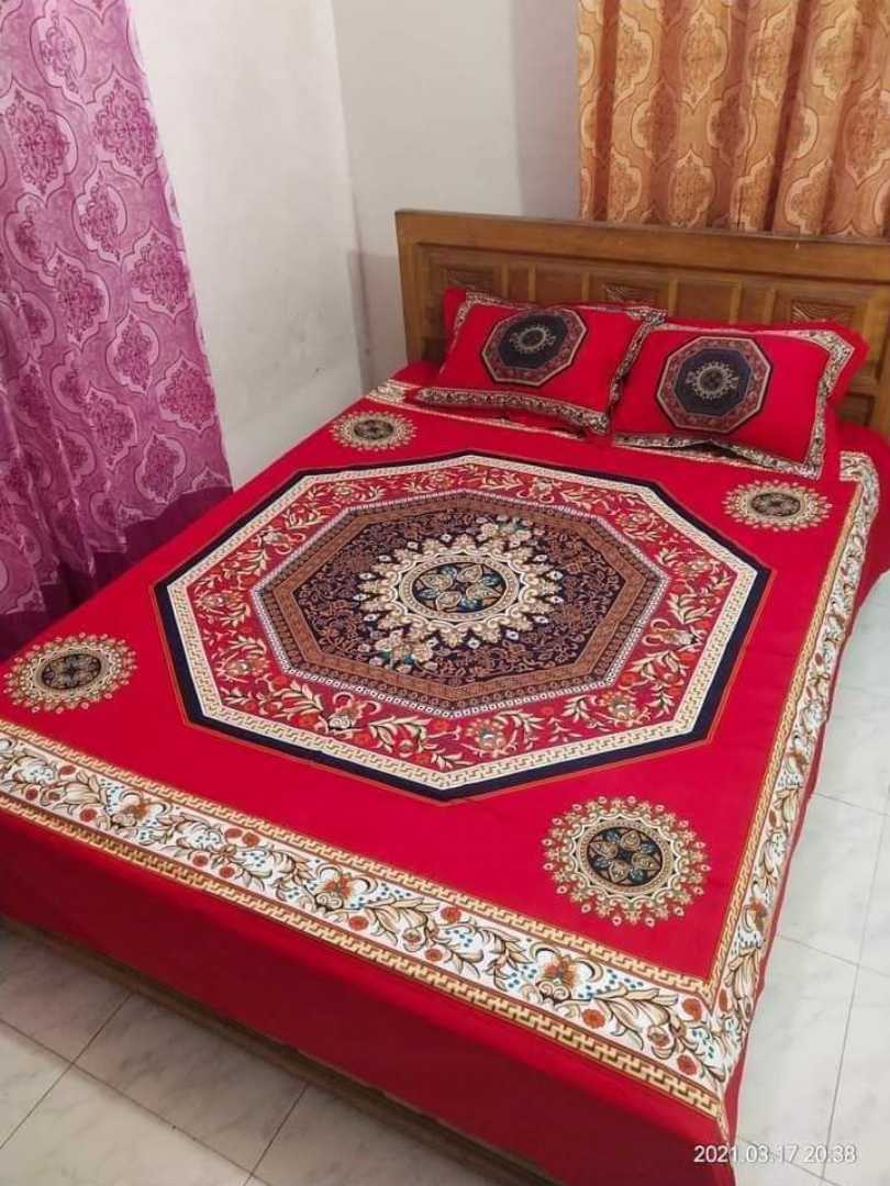 Exclusive 100% Cotton Bed Sheet 7.5 feet by 8 feet
