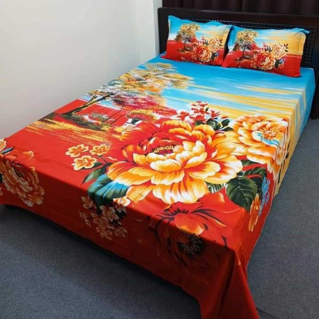 Exclusive 100% Cotton Bed Sheet 7.5 feet by 8 feet
