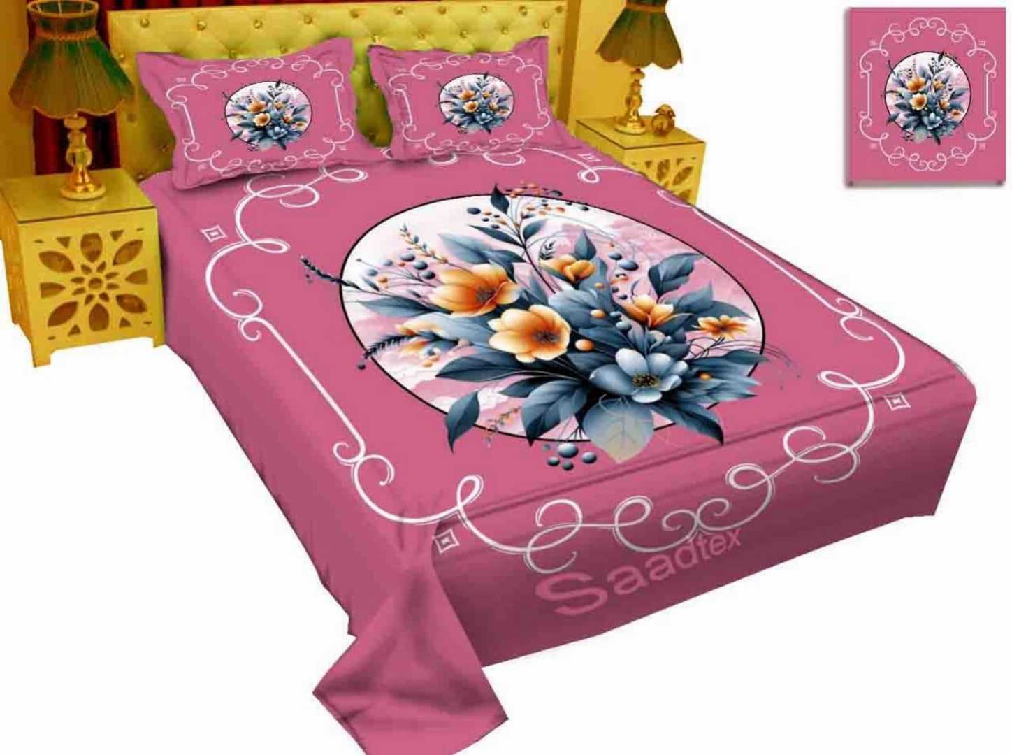 Exclusive 100% Cotton Bed Sheet 7.5 feet by 8 feet