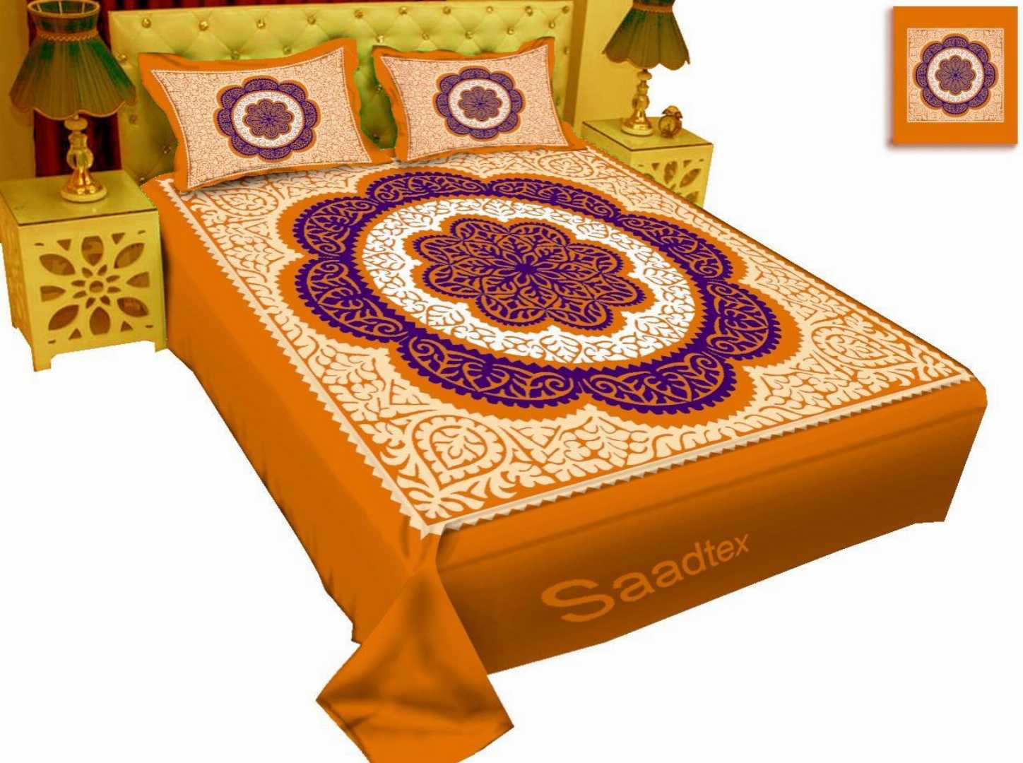 Exclusive 100% Cotton Bed Sheet 7.5 feet by 8 feet