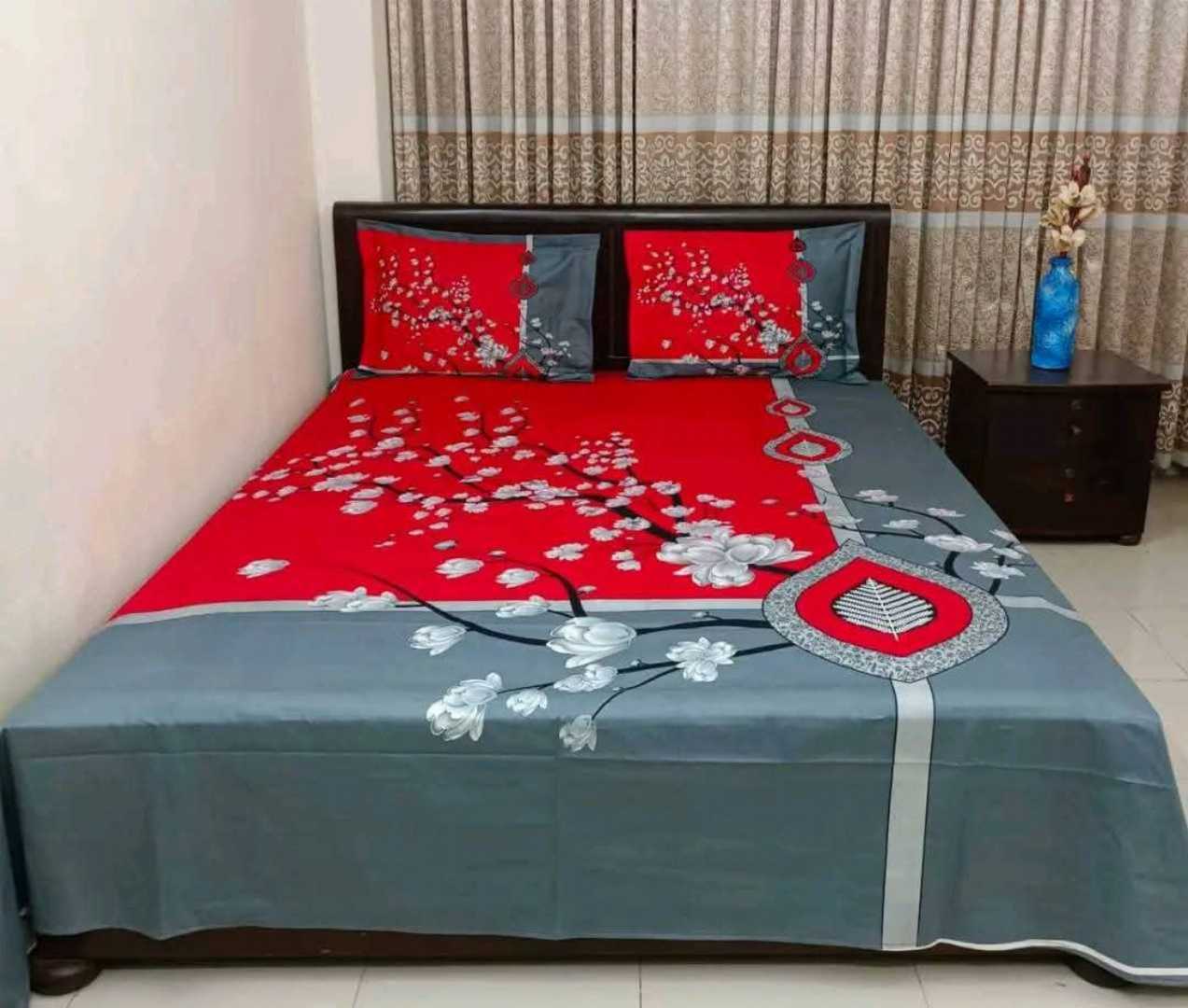 Exclusive 100% Cotton Bed Sheet 7.5 feet by 8 feet