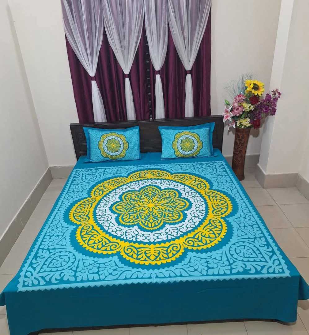 Exclusive 100% Cotton Bed Sheet 7.5 feet by 8 feet