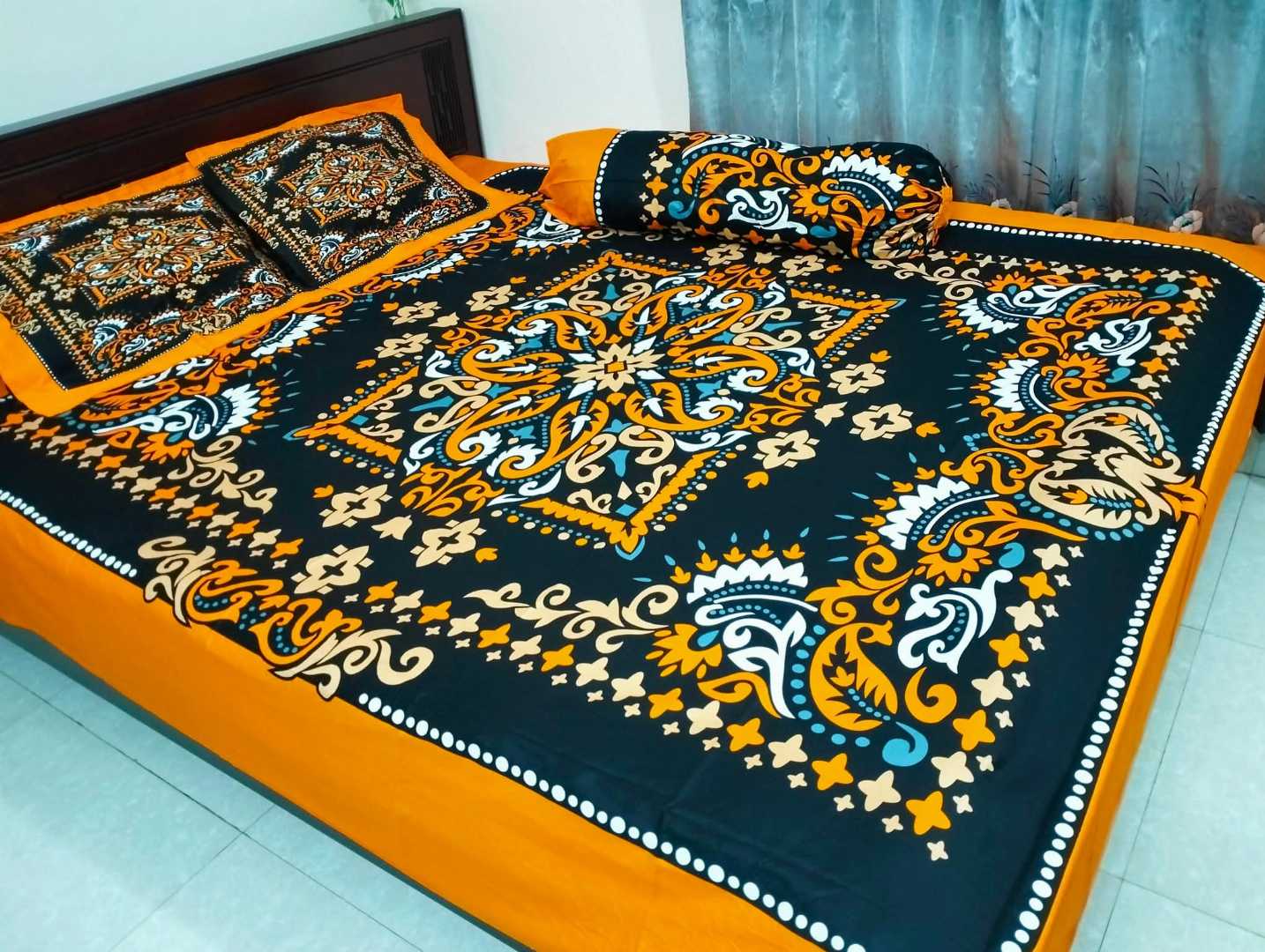 Exclusive 100% Cotton Bed Sheet 7.5 feet by 8 feet