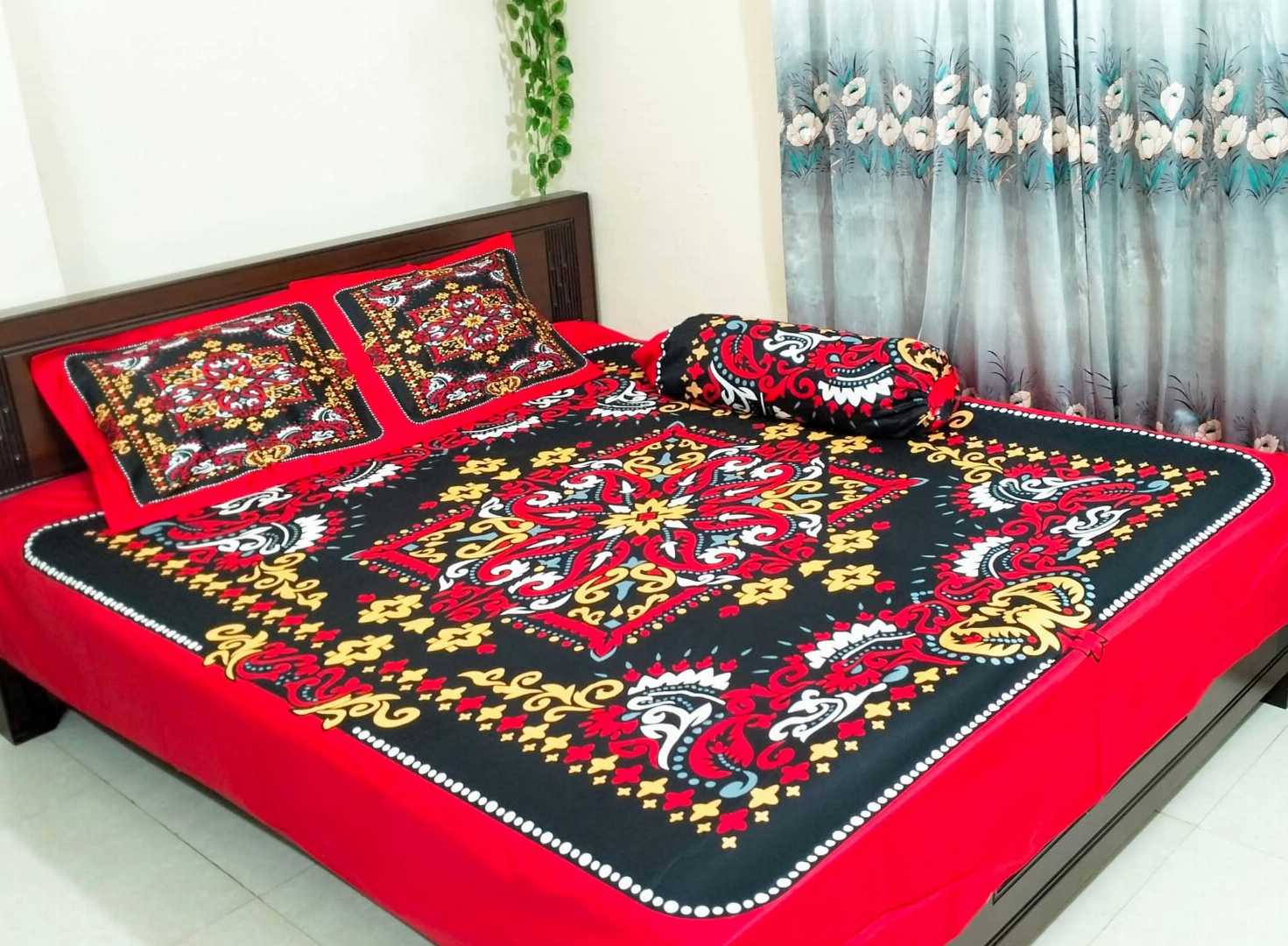 Exclusive 100% Cotton Bed Sheet 7.5 feet by 8 feet